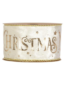 MERRY XMAS NASTRO mm63x10mt CREMA