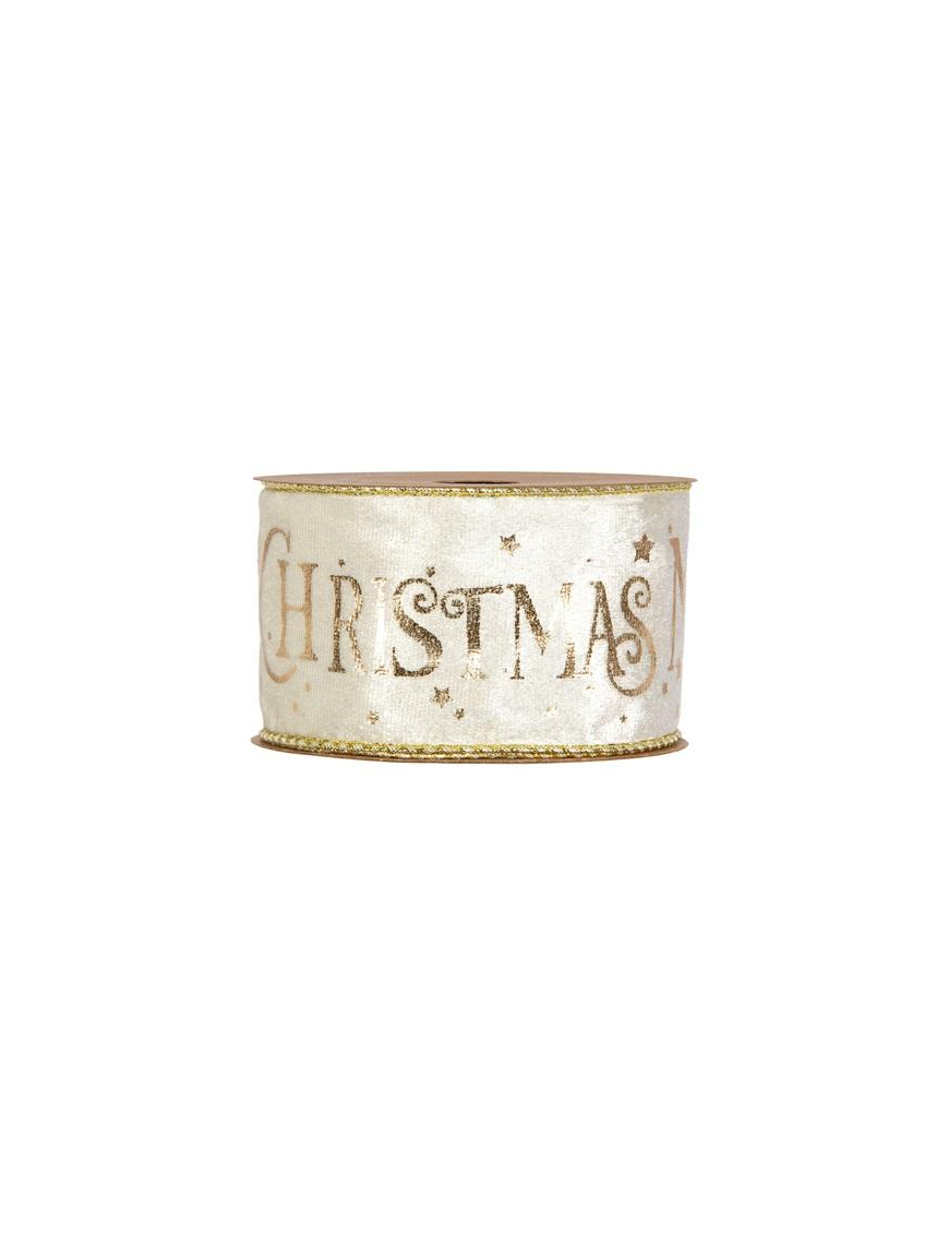 MERRY XMAS NASTRO mm63x10mt CREMA