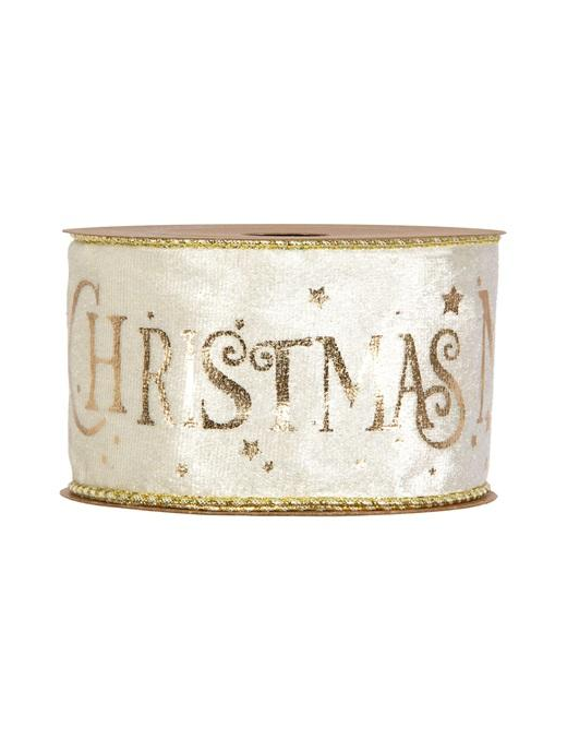 MERRY XMAS NASTRO mm63x10mt CREMA