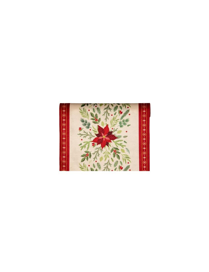 XMAS STAR ROTOLO VELL. cm28x2,5mt 5557RC