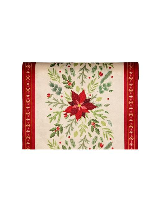 XMAS STAR ROTOLO VELL. cm28x2,5mt 5557RC