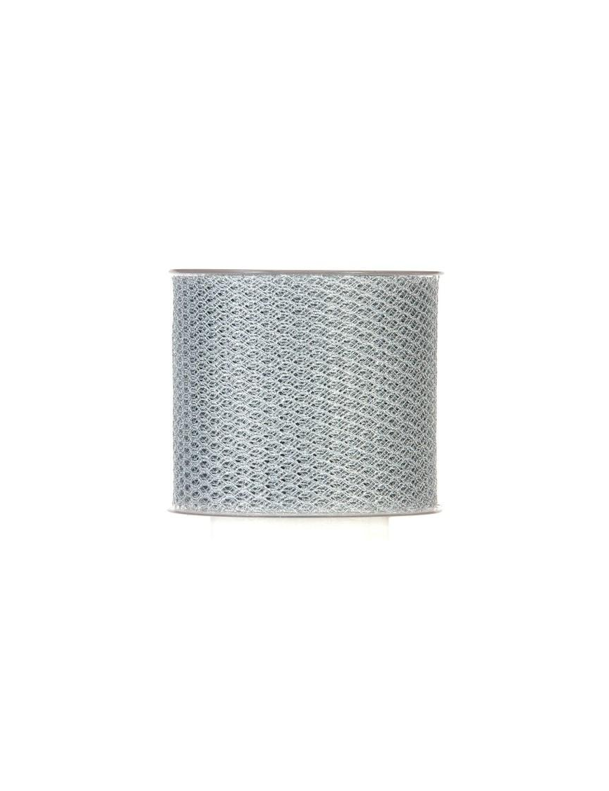 HEXAGON NETWORK WITH SILVER RIBBON 10x20 cm