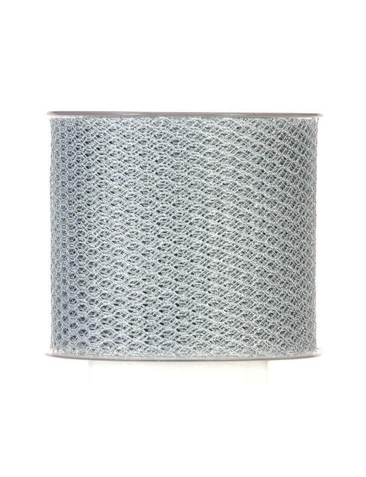 HEXAGON NETWORK WITH SILVER RIBBON 10x20 cm