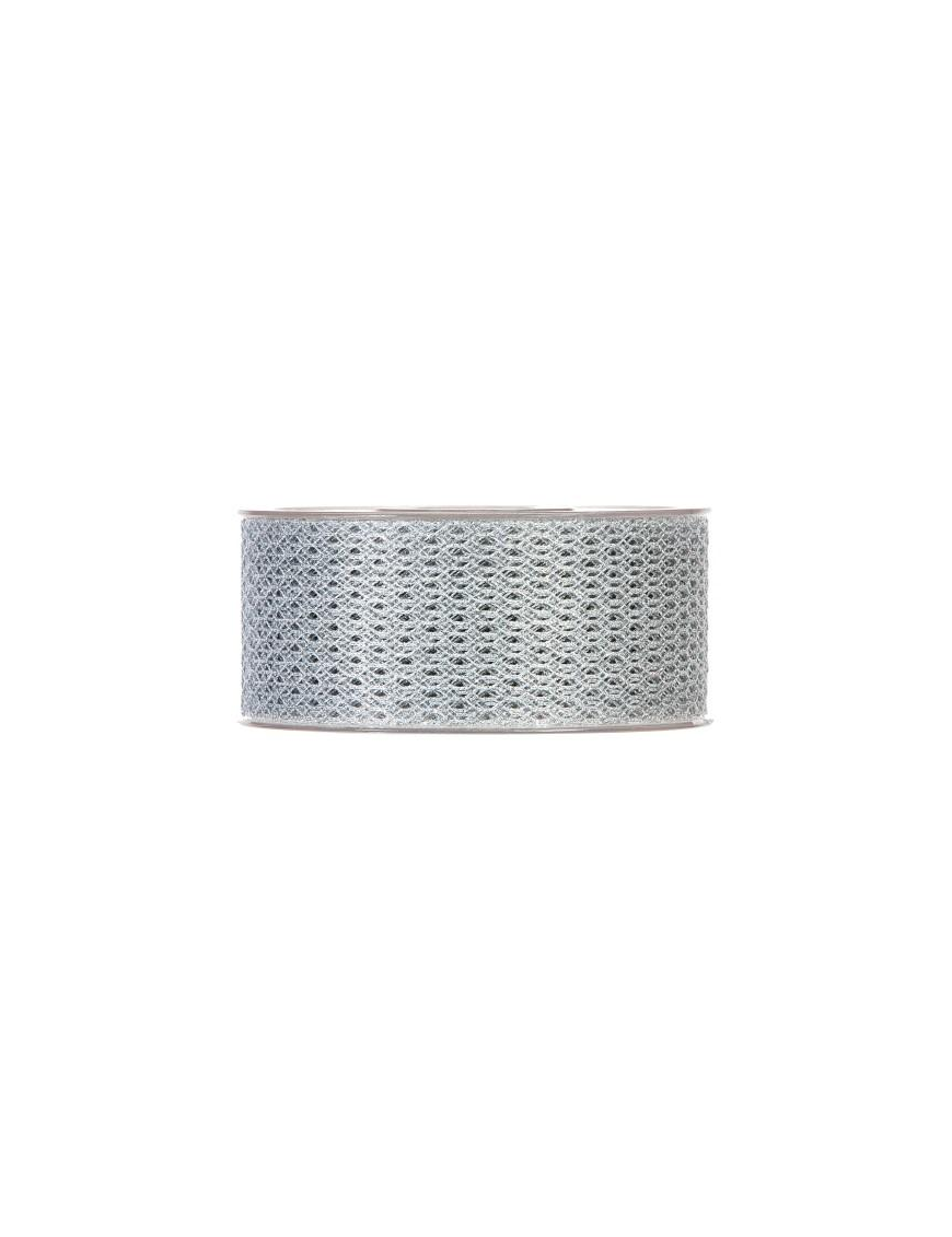 HEXAGON NETWORK WITH SILVER RIBBON cm5x20m