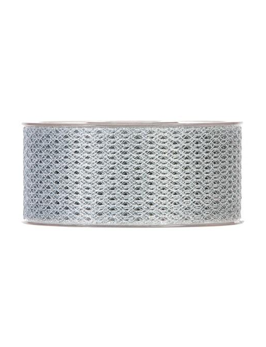 HEXAGON NETWORK WITH SILVER RIBBON cm5x20m