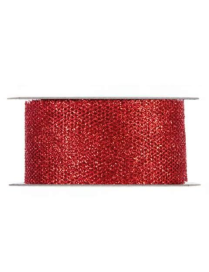 GLITTER MESH NASTRO ROSSO mm38x15mt