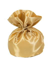 SATIN GOLD PANETTONE HOLDER BAG 23x23x35