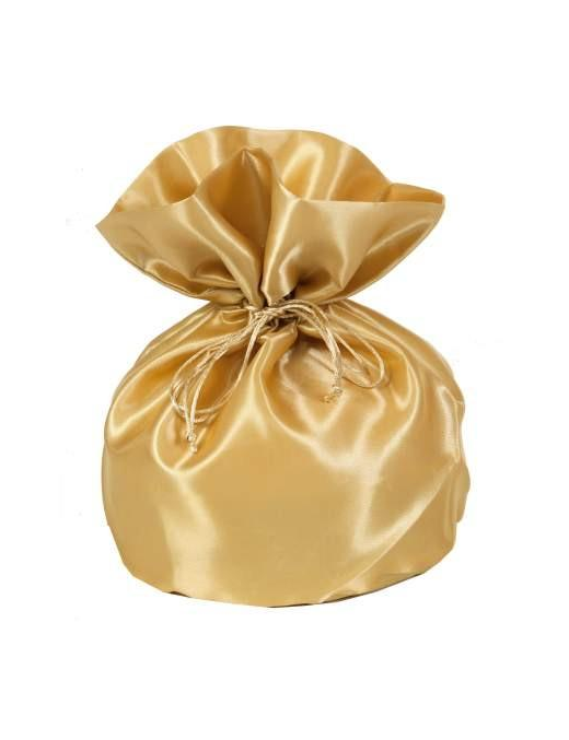 SACCO RASO ORO PORTA PANETTONE 23x23x35