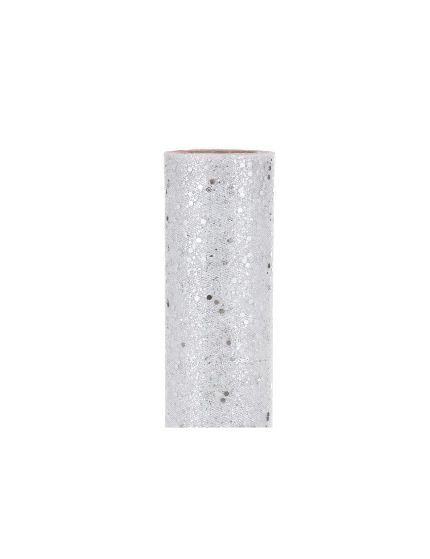 BRILLIANT TULLE ROTOLO ARGENTO cm70x9mt