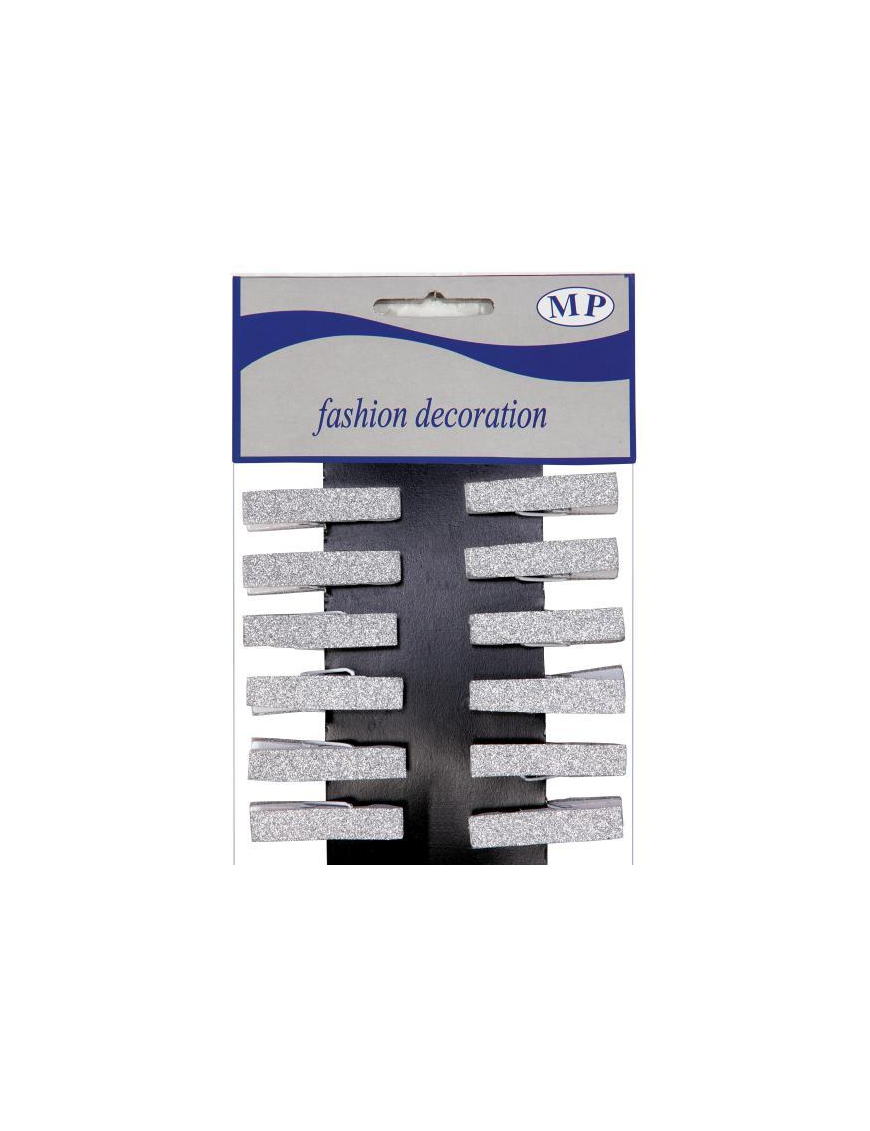 SILVER PEGS 3.5cm 12 PIECES