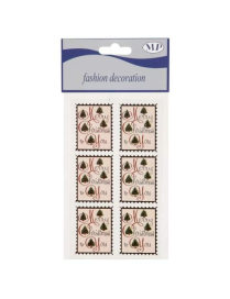 MERRY XMAS STICKERS 4.5x3.5cm 6 PIECES