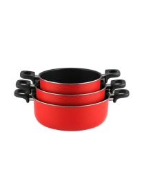 L.EASY RED TRIS CASSERUOLE 2M 16/18/20cm