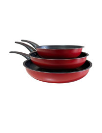L.EASY RED TRIS PADELLE 18/22/26cm