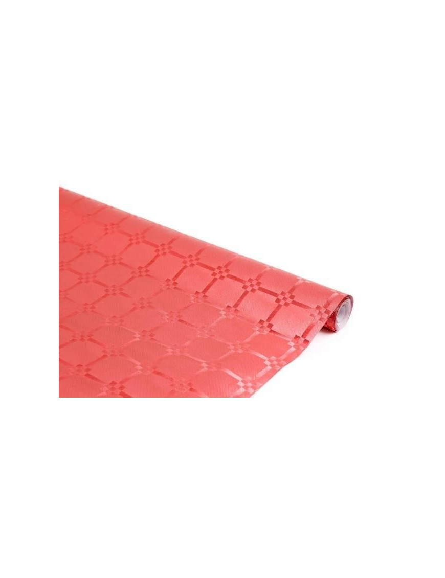 RED DAMASK TABLECLOTH ROLL 5x1.18m