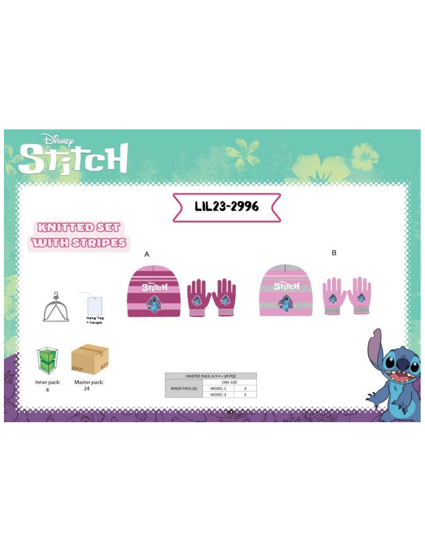 STITCH GIRL CAPPELLO E GUANTI