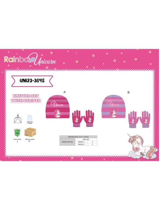 UNICORN HAT+GLOVES UNI23-3045
