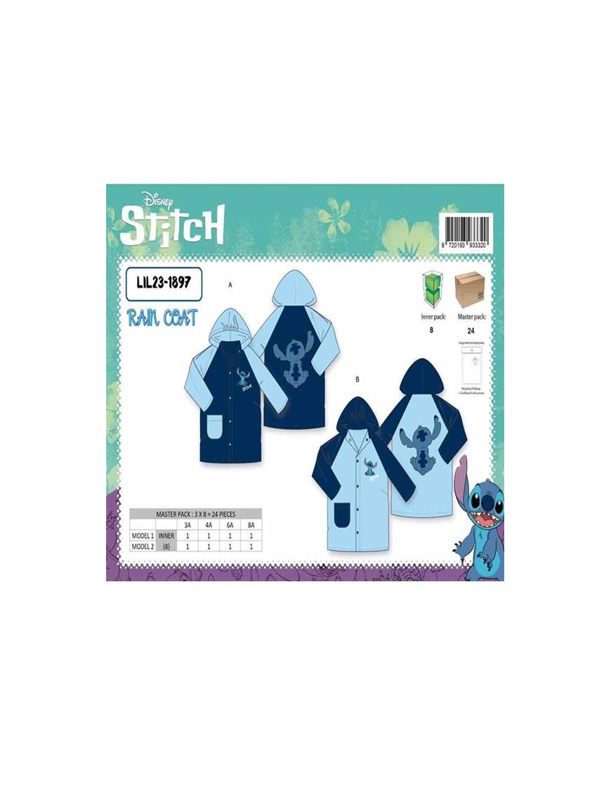 STITCH BOY IMPERMEABILE