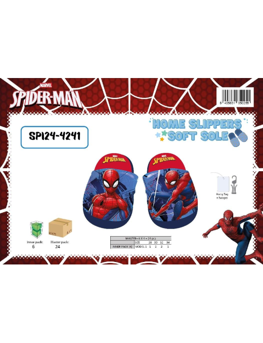 SPIDERMAN PANTOFOLE 6PAIA 28/34
