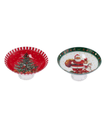GLASS LINE CHRISTMAS DECORATION STAND 21x9cm