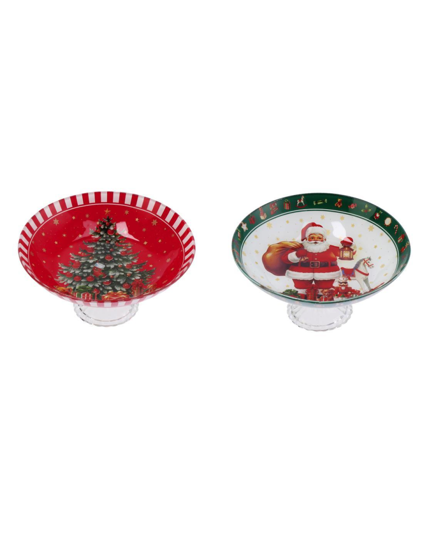 GLASS LINE CHRISTMAS DECORATION STAND 21x9cm