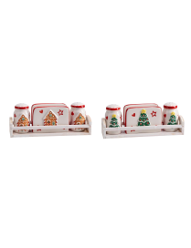 L.CHRISTMAS MENAGE 3pz 25x7cm 119702