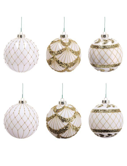 LINEA VETRO SFERA PERLA  12cm