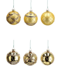 GLASS LINE GOLD SPHERE 8cm