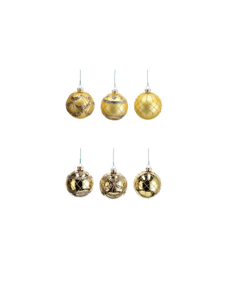 GLASS LINE GOLD SPHERE 8cm