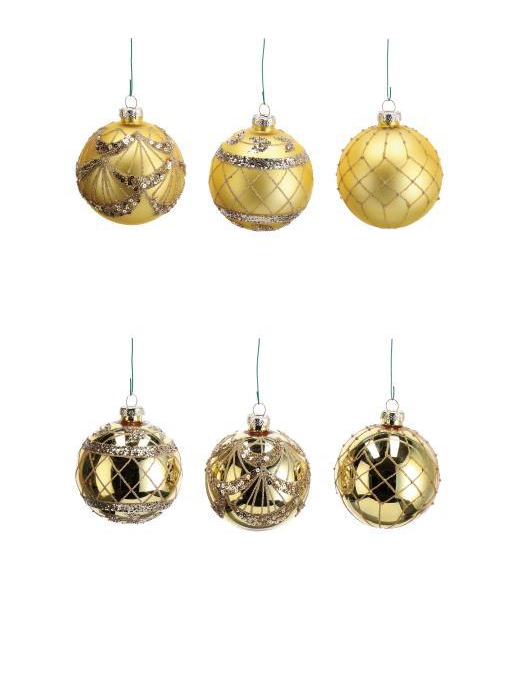 LINEA VETRO SFERA ORO   8cm