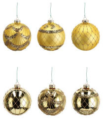 GLASS LINE GOLD SPHERE 10cm