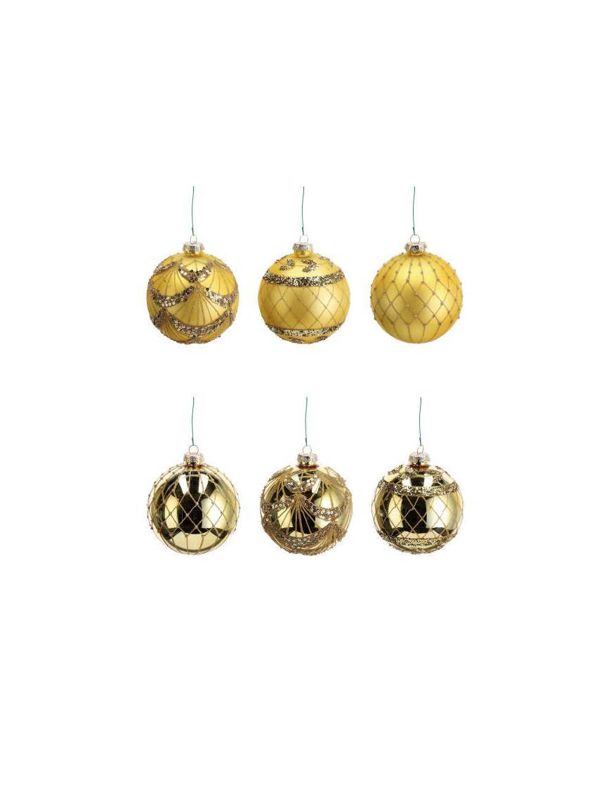 GLASS LINE GOLD SPHERE 10cm