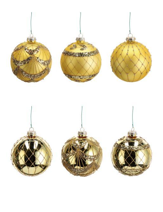 LINEA VETRO SFERA ORO  10cm