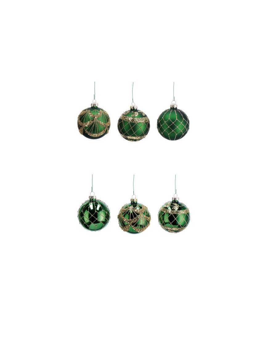 LINEA VETRO SFERA VERDE  8cm