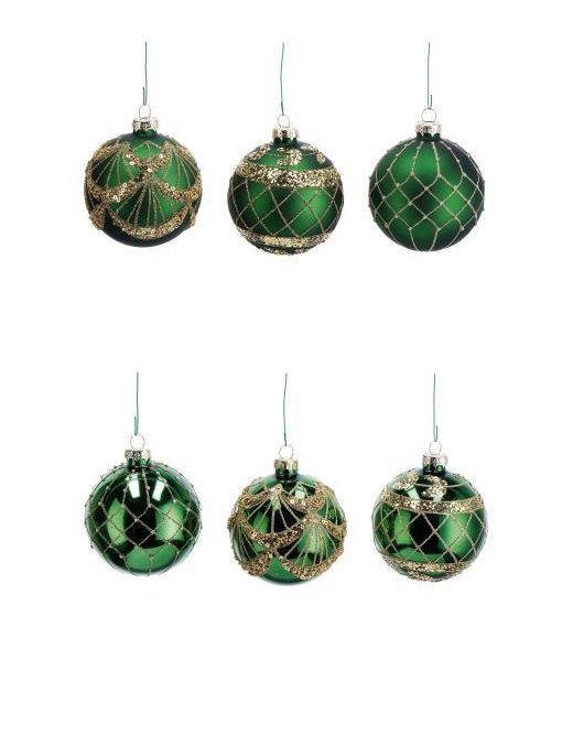 LINEA VETRO SFERA VERDE  8cm