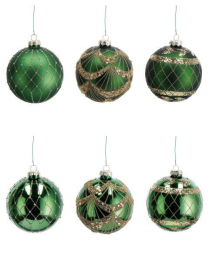 LINEA VETRO SFERA VERDE 10cm