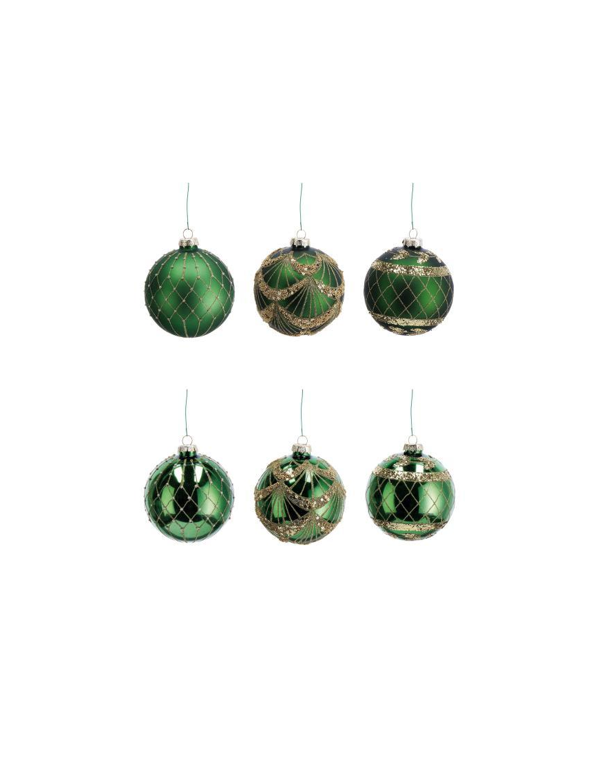 LINEA VETRO SFERA VERDE 10cm