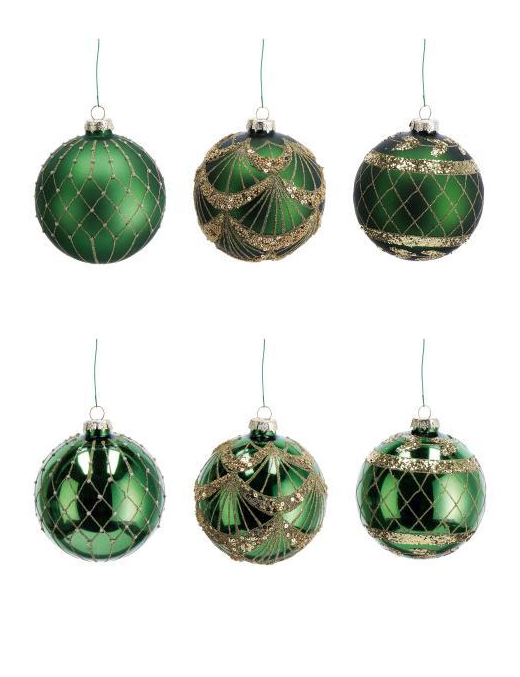 LINEA VETRO SFERA VERDE 10cm