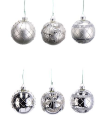 GLASS LINE SILVER SPHERE 8cm