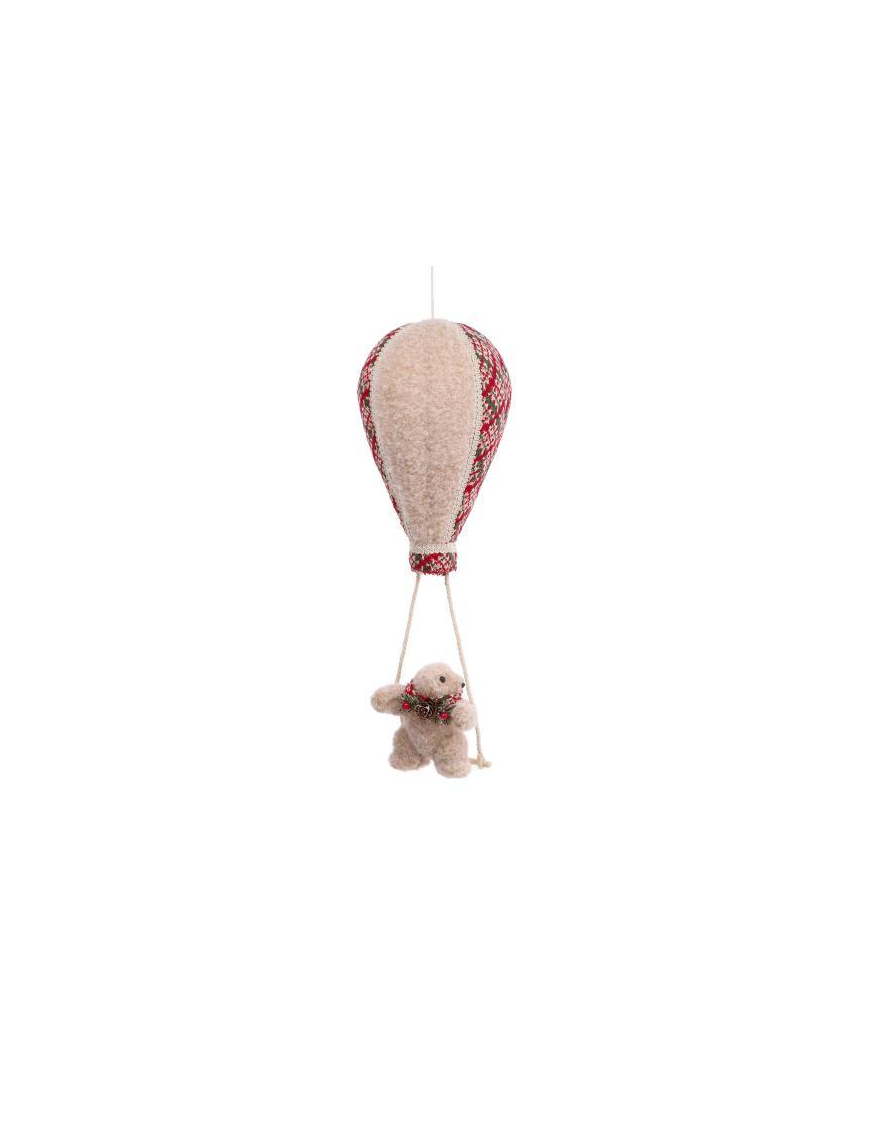 DEC. NAT. MONGOLFIERA+ORSO 16x49cm