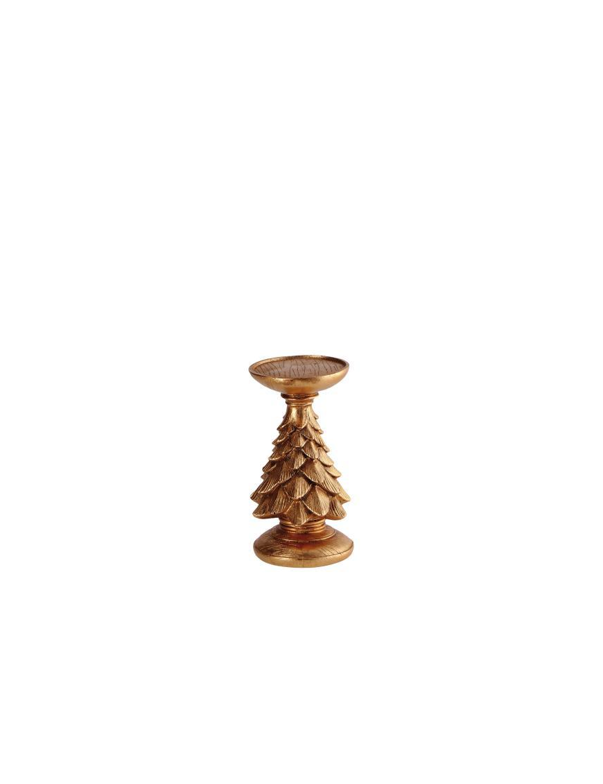 L.RESINA NAT. PORTACANDELA ALBERO 10x16