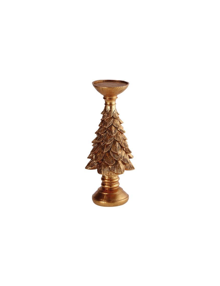 L.RESINA NAT. PORTACANDELA ALBERO 13x27