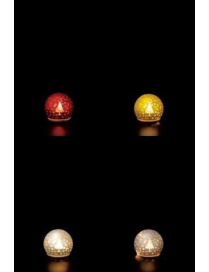 GLASS BALL CANDLE 10cm 8LED