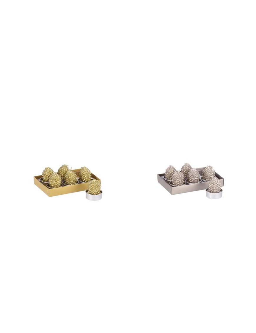 CANDELA PIGNA 5cm 6pezzi
