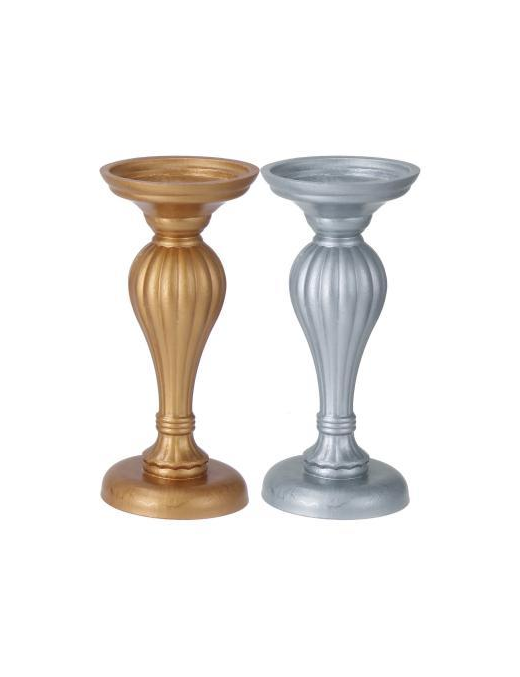 PORTACANDELA ORO/SILVER 23cm