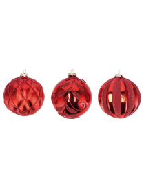 RED GLASS BALL 10cm