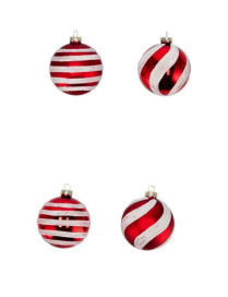 TWO-TONE GLASS BALL 8cm