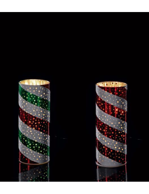 GLASS CYLINDER LAMP 8x20cm 15 LEDs