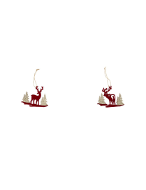 MDF+REINDEER VELVET HANGER 12x9cm