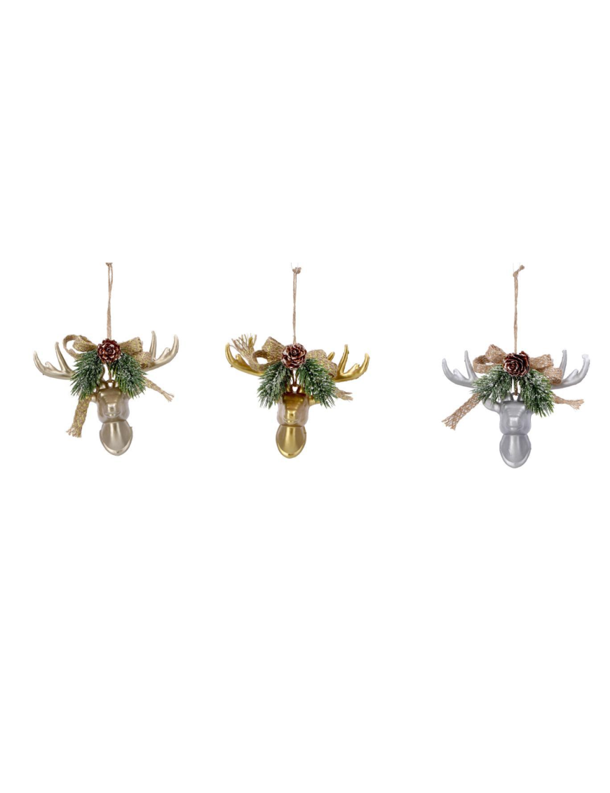 REINDEER PLASTIC HANGER 14cm