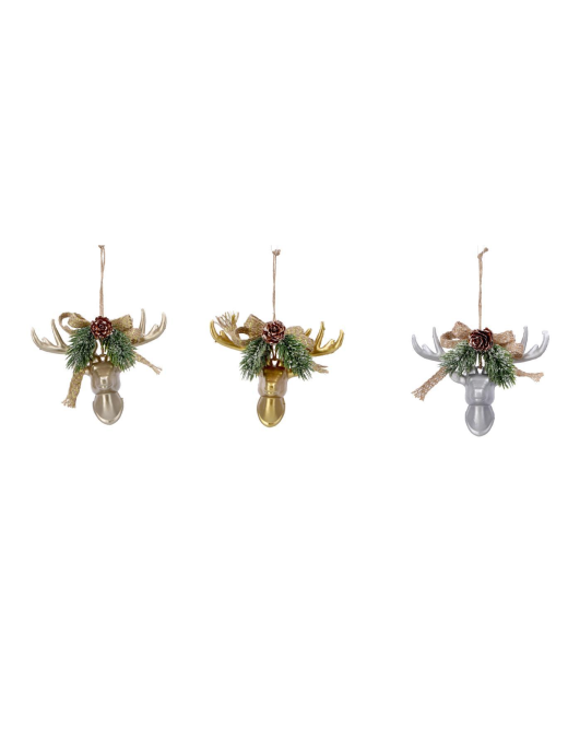 REINDEER PLASTIC HANGER 14cm